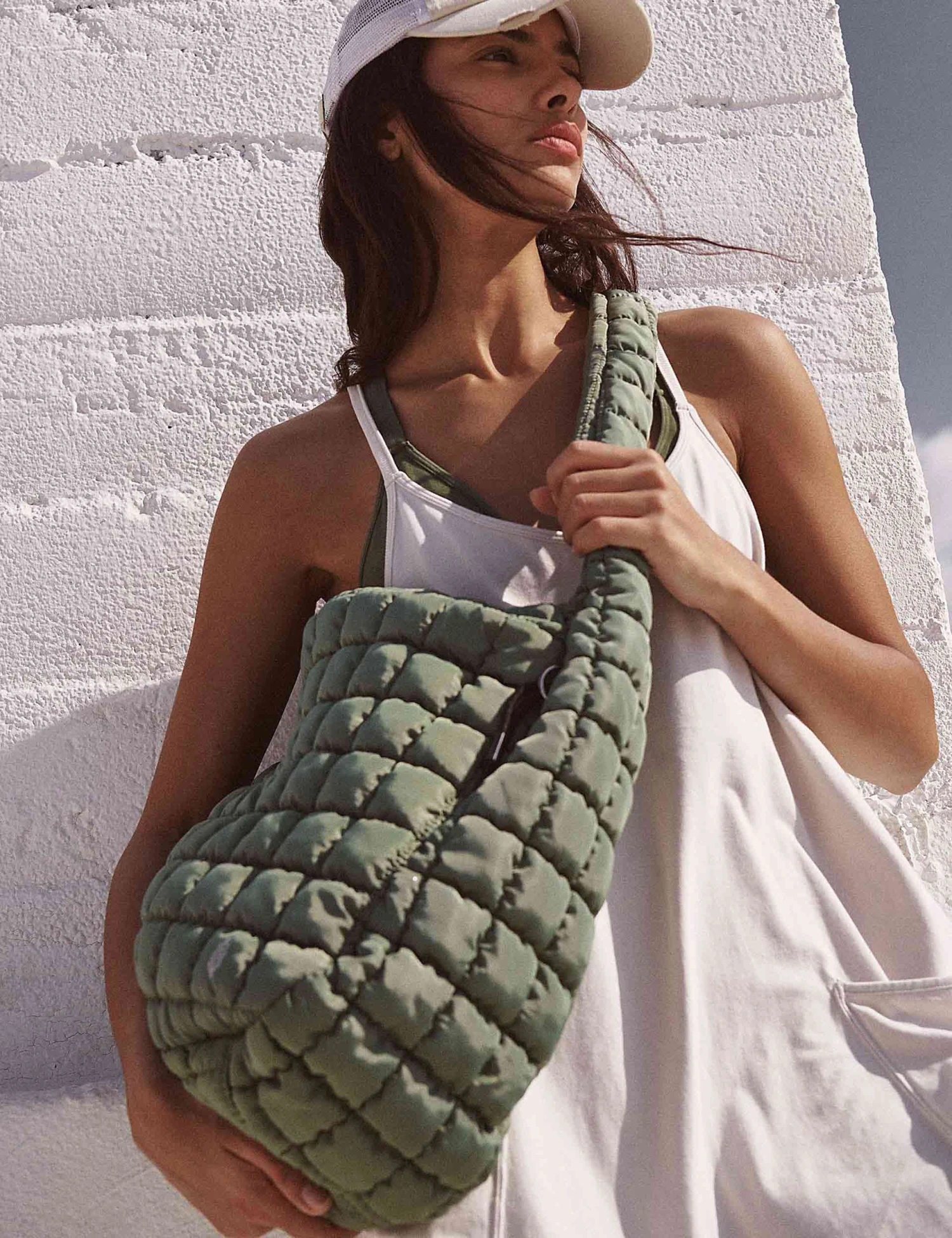 Quilted Carryall - Washed Sage 6 Quilted Carryall - Washed Sage - Image 4