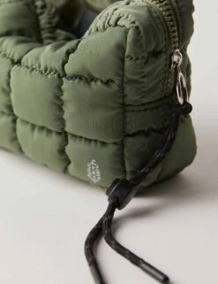 Quilted Mini Case - Washed Sage -The Sports Edit free people movement quilted mini case washed sage a2454 3300 2