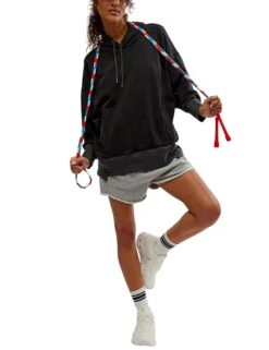 Sprint To The Finish Hoodie - Black -The Sports Edit free people movement sprint to the finish hoodie black ob1653597 0010 5