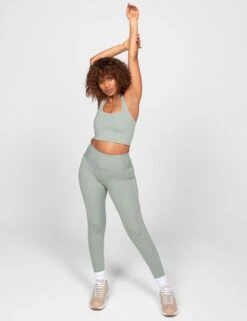 Compressive High Waisted Legging - Agave 13 Compressive High Waisted Legging - Agave -The Sports Edit girlfriend collective compressive high waisted legging agave 4