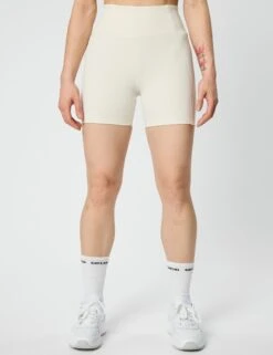 High Waisted Run Short - Ivory -The Sports Edit girlfriend collective hw run short ivory 4013 sw 1