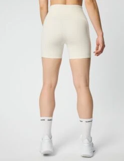 High Waisted Run Short - Ivory -The Sports Edit girlfriend collective hw run short ivory 4013 sw 5