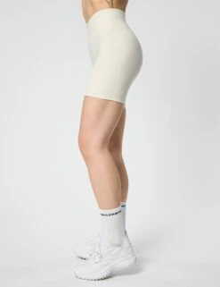 High Waisted Run Short - Ivory -The Sports Edit girlfriend collective hw run short ivory 4013 sw 6