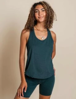 ReSet Relaxed Tank - Moss -The Sports Edit girlfriend collective reset relaxed tank moss 3021 5
