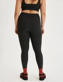 RIB High Waisted Legging - Black -The Sports Edit girlfriend collective rib high waisted legging black 2