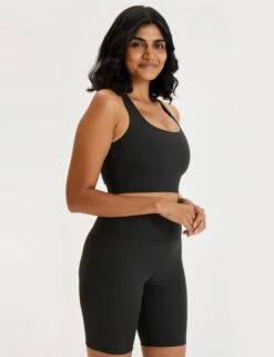 RIB Paloma Bra - Black -The Sports Edit girlfriend collective rib paloma bra black 6