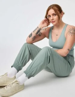 Summit Track Pant - Chinoiserie -The Sports Edit girlfriend collective summit track pant chinoiserie 6011 5