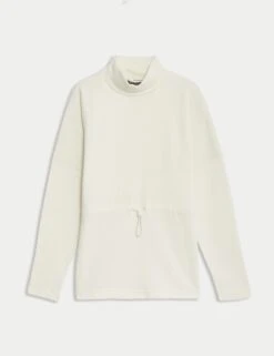 Cotton Rich Brushed Funnel Neck Sweatshirt - Ivory 13 Cotton Rich Brushed Funnel Neck Sweatshirt - Ivory -The Sports Edit goodmove cotton rich brushed funnel neck sweatshirt ivory 6117a 1