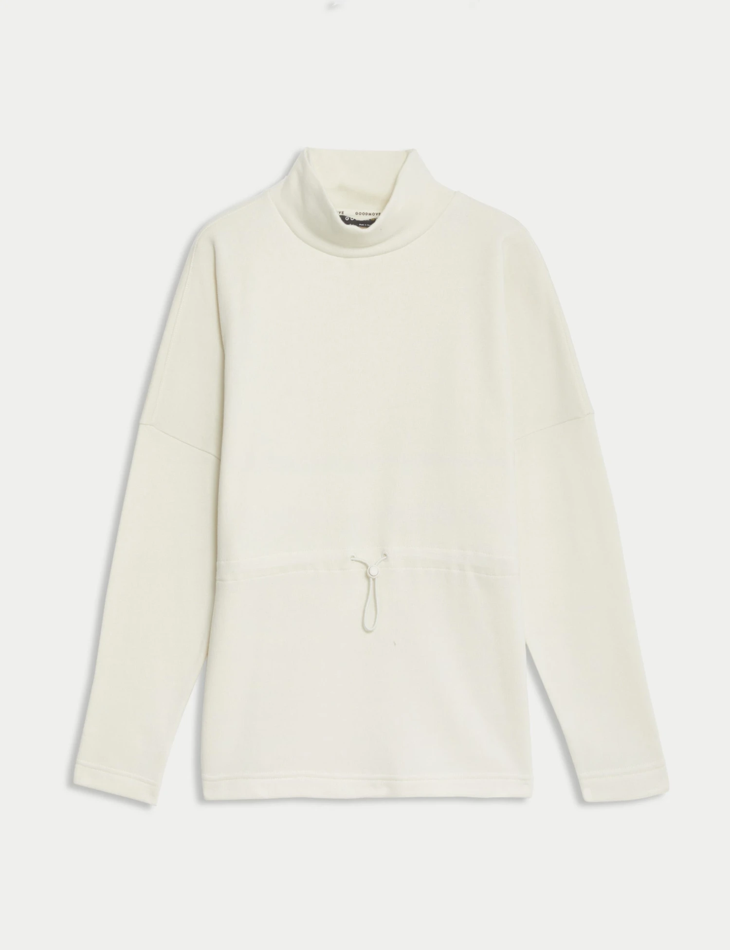 Cotton Rich Brushed Funnel Neck Sweatshirt - Ivory 8 Cotton Rich Brushed Funnel Neck Sweatshirt - Ivory - Image 6