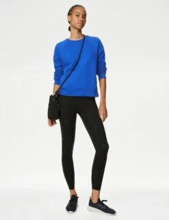 Cotton Rich Crew Neck Sweatshirt - Electric Blue 10 Cotton Rich Crew Neck Sweatshirt - Electric Blue -The Sports Edit goodmove cotton rich crew neck sweatshirt electric blue T51 3009R 2