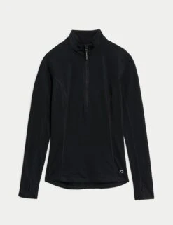 Funnel Neck Half Zip Running Top - Black 13 Funnel Neck Half Zip Running Top - Black -The Sports Edit goodmove funnel neck half zip running top black 5231p blp 3