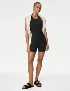 Go Balance Fitted Short All In One - Black -The Sports Edit goodmove go balance fitted short all in one black T51 5993 6