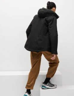 Padded Waterproof Hooded Jacket - Black -The Sports Edit goodmove padded waterproof hooded jacket black 5798a 8