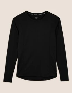 Scoop Neck Long Sleeve Top - Black -The Sports Edit goodmove scoop neck long sleeve top black T51 5159 3