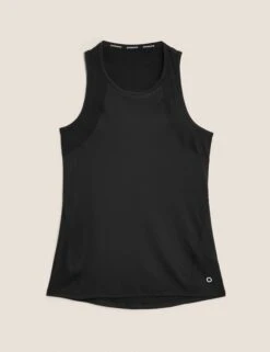 Scoop Neck Racer Back Vest Top - Black -The Sports Edit goodmove scoop neck racer back vest top black T51 5161 3