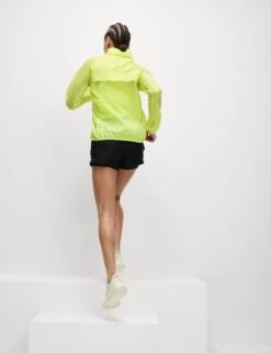 Stormwear Hooded Zip Up Running Jacket - Limeade -The Sports Edit goodmove stormwear hooded zip up running jacket limeade 6350 2