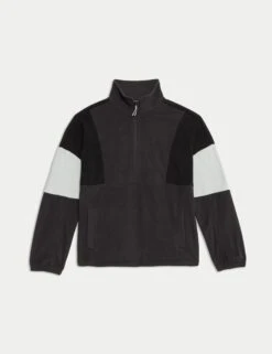 Thermal Half Zip Colour Block Fleece - Carbon 13 Thermal Half Zip Colour Block Fleece - Carbon -The Sports Edit goodmove thermal half zip colour block fleece carbon 6194 1