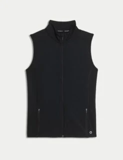 Ultraheat Zip Up Running Gilet - Black -The Sports Edit goodmove ultraheat zip up running gilet black 6184 1