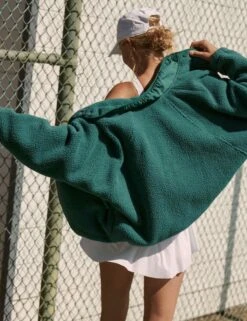 Hit The Slopes Fleece Jacket - Bright Forest -The Sports Edit hit the slopes jacket bright forest 4