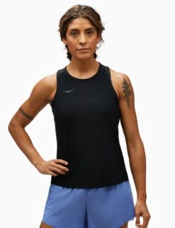 Hoka Airolite Run Tank - Black -The Sports Edit hoka airolite run tank black 1151082 blk 4