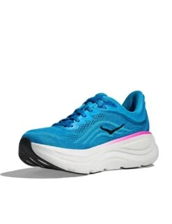 Hoka Bondi 9 - Skyward Blue/Neon Fuchsia -The Sports Edit hoka bondi 9 shoes skyward blue fuchsia 1162012 snnf 3