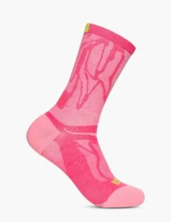 Hoka Clifton Crew Run Sock - Electric Rose