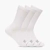 Hoka Crew Run Sock 3-Pack - White -The Sports Edit hoka crew run sock 3 pack white 1122931 whtwh 1