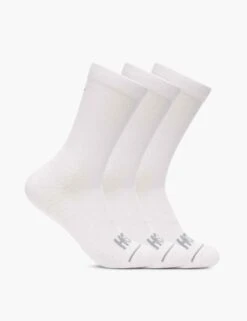 Hoka Crew Run Sock 3-Pack - White
