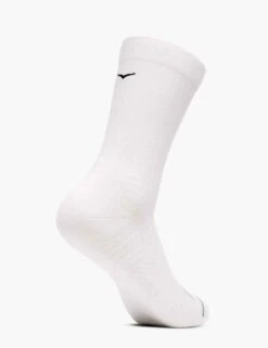 Hoka Crew Run Sock 3-Pack - White -The Sports Edit hoka crew run sock 3 pack white 1122931 whtwh 2