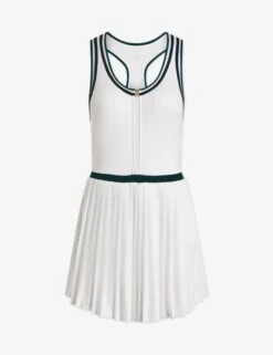 Varley Jane Court Dress 28" - White/Forest -The Sports Edit jane court dress 5