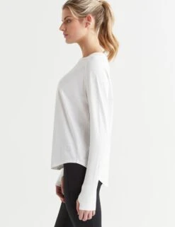 Clare Vintage Washed Slub - White -The Sports Edit lilybod clare vintage washed slub white lt99 c23 wt 4