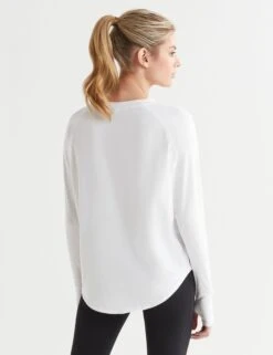 Clare Vintage Washed Slub - White -The Sports Edit lilybod clare vintage washed slub white lt99 c23 wt 5