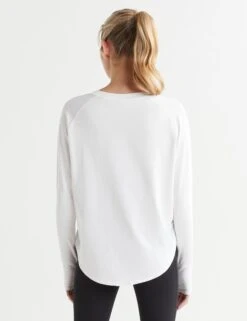 Clare Vintage Washed Slub - White -The Sports Edit lilybod clare vintage washed slub white lt99 c23 wt 6