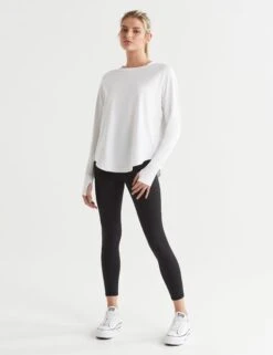 Clare Vintage Washed Slub - White -The Sports Edit lilybod clare vintage washed slub white lt99 c23 wt 8