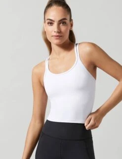 Monica Bra Top - Bright White -The Sports Edit lilybod monica crop bright white LC66 WT 2
