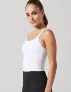 Monica Bra Top - Bright White -The Sports Edit lilybod monica crop bright white LC66 WT 3