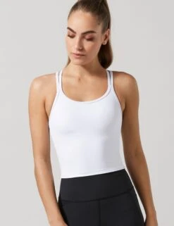 Monica Bra Top - Bright White -The Sports Edit lilybod monica crop bright white LC66 WT 5