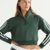 Rihanna Stripe Sweat - Deep Green -The Sports Edit lilybod rihanna stripe sweat deep green stripe lt127 dgw 1