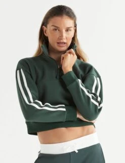 Rihanna Stripe Sweat - Deep Green 12 Rihanna Stripe Sweat - Deep Green -The Sports Edit lilybod rihanna stripe sweat deep green stripe lt127 dgw 2