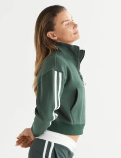 Rihanna Stripe Sweat - Deep Green 10 Rihanna Stripe Sweat - Deep Green -The Sports Edit lilybod rihanna stripe sweat deep green stripe lt127 dgw 4