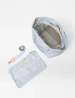 Medium Metro Tote Deluxe - Chambray -The Sports Edit mz wallace medium metro tote deluxe chambray 1260x2027 5