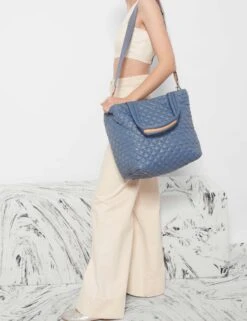 Medium Metro Tote Deluxe - Denim -The Sports Edit mz wallace medium metro tote deluxe denim 1260x1932 6