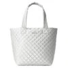 Medium Metro Tote Deluxe - Oyster Metallic