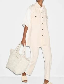 Medium Metro Tote Deluxe - Sandshell -The Sports Edit mz wallace medium metro tote deluxe sandshell 1260x2020 2