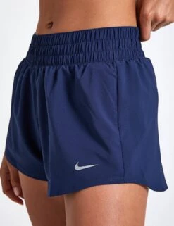 Nike One Dri-FIT 3" Brief-Lined Shorts - Midnight Navy/Reflective Silver -The Sports Edit nike One Dri FIT 3 Brief Lined Shorts Midnight Navy Reflective Silver DX6010 410XS 0011