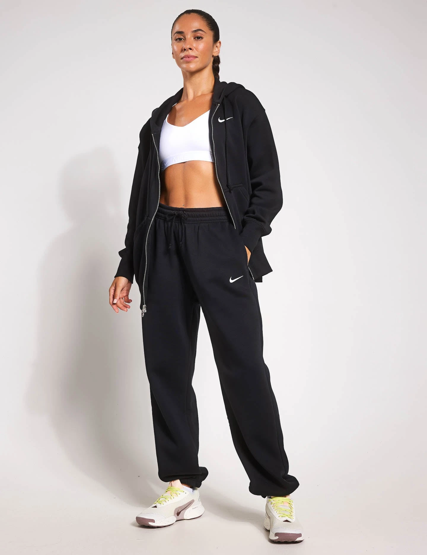 Nike Sportswear Phoenix Fleece Oversized Hoodie - Black/Sail 8 Nike Sportswear Phoenix Fleece Oversized Hoodie - Black/Sail - Image 6