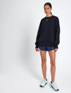 Nike Sportswear Phoenix Fleece Oversized Sweatshirt - Black/Sail -The Sports Edit nike Sportswear Phoenix Fleece Oversized Sweatshirt Black Sail FZ4270 010S 0021