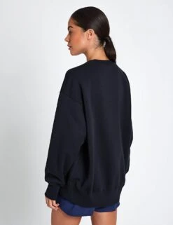 Nike Sportswear Phoenix Fleece Oversized Sweatshirt - Black/Sail -The Sports Edit nike Sportswear Phoenix Fleece Oversized Sweatshirt Black Sail FZ4270 010S 0034