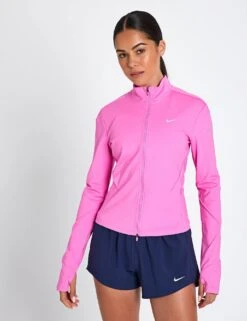 Nike Swift Dri-FIT Full-Zip Running Mid Layer - Playful Pink/Reflective Silver -The Sports Edit nike Swift Dri FIT Full Zip Running Mid Layer Playful Pink Reflective Silver IB1998 675S 0023