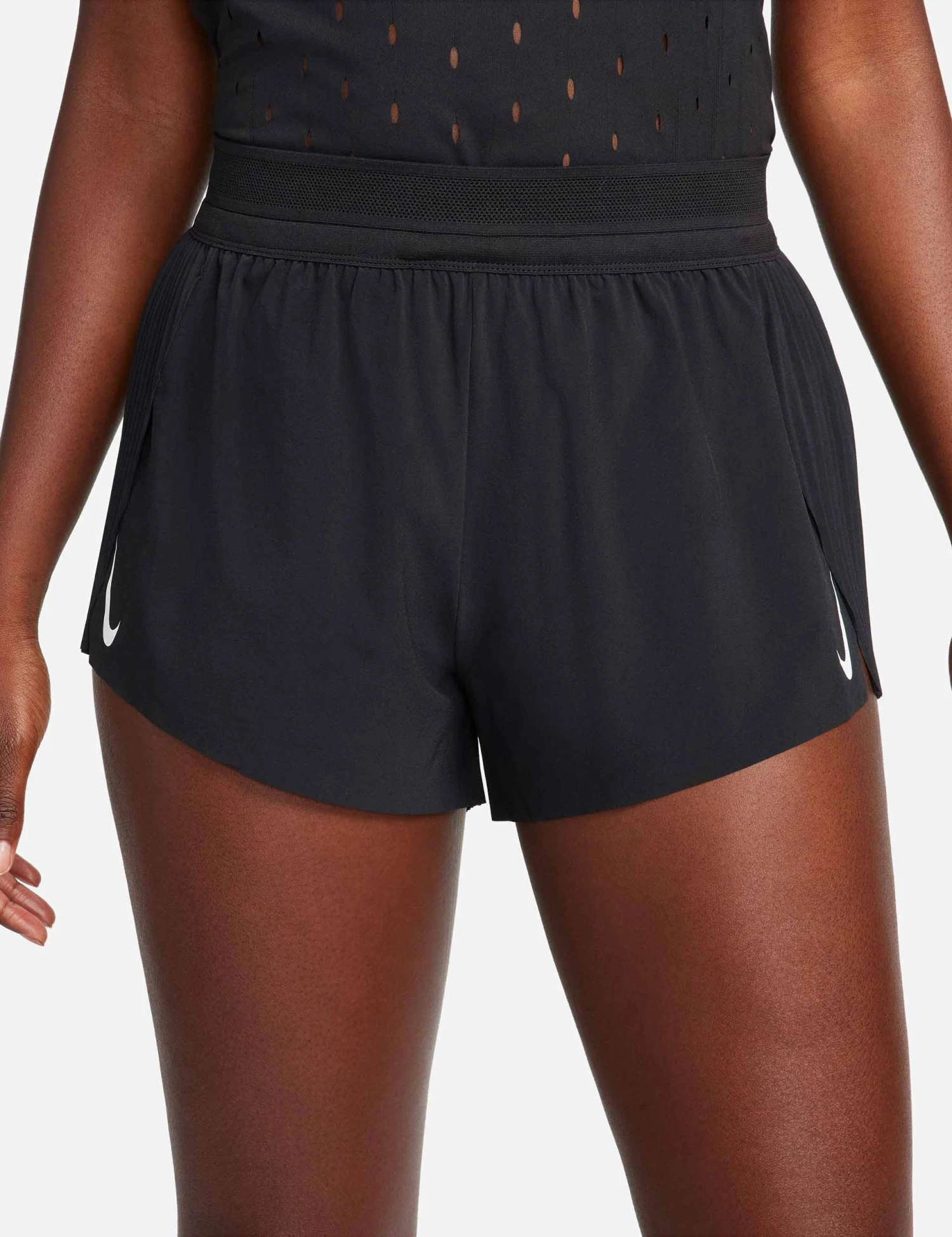 Nike AeroSwift Dri-FIT ADV 3" Running Shorts - Black/White 4 Nike AeroSwift Dri-FIT ADV 3" Running Shorts - Black/White - Image 2